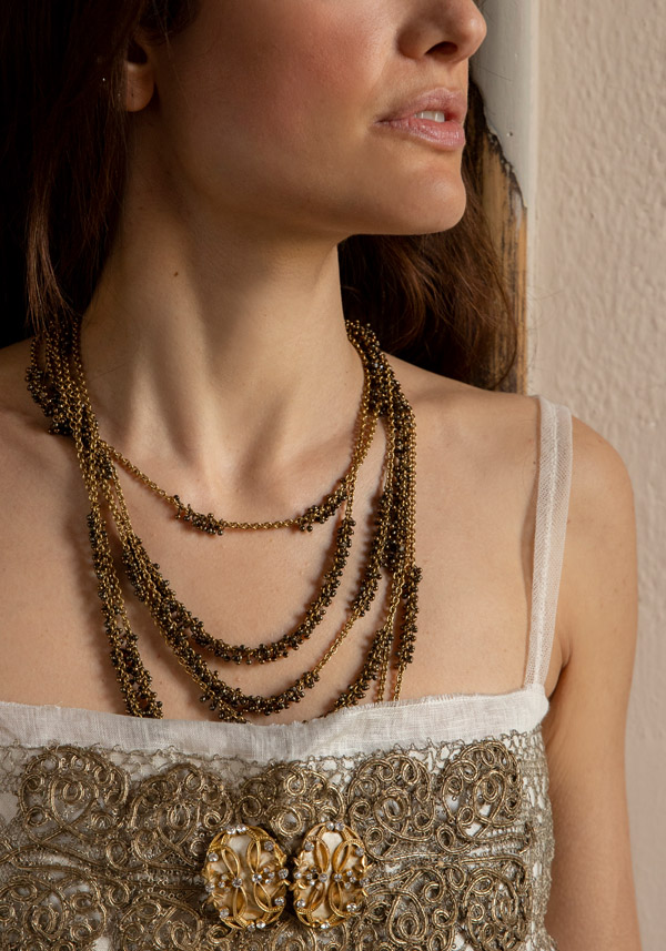 JEAN FRANCOIS MIMILLA MULTI LAYERED CHAIN NECKLACE “104”