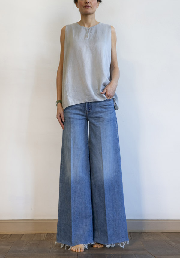 SHIRT C-ZERO SILK "CANOTTA CON PINCES" ACCIAIO TOP - Image 4