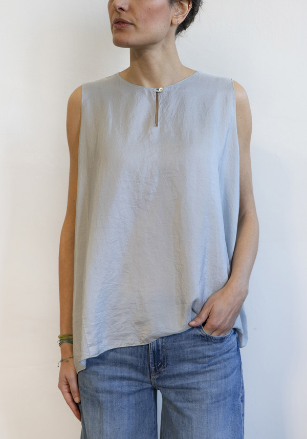 SHIRT C-ZERO SILK "CANOTTA CON PINCES" ACCIAIO TOP - Image 2