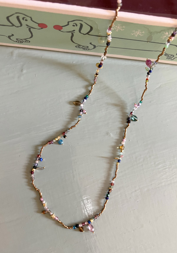 UNTITLEDEDITION VERMEIL GOLD “GINOSTRA” MULTICOLOR NECKLACE
