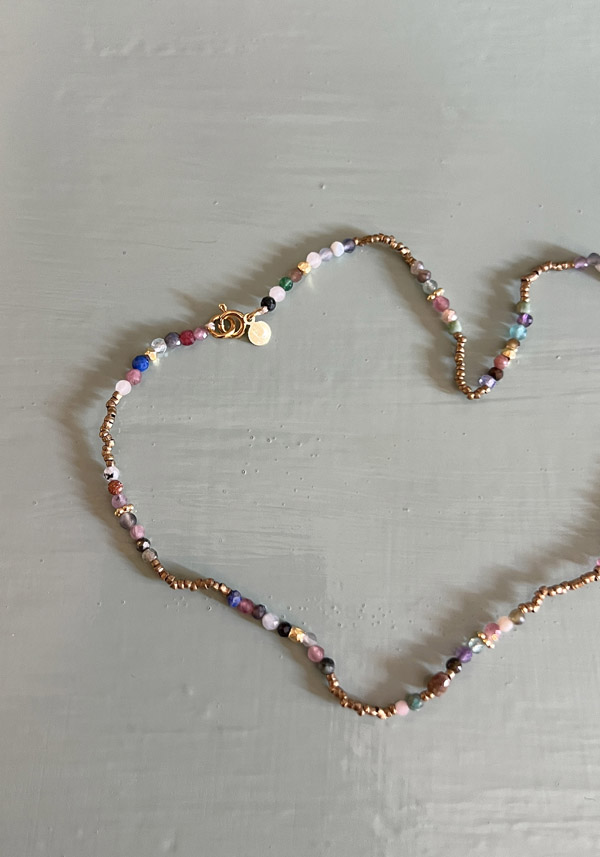 UNTITLEDEDITION VERMEIL GOLD "GINOSTRA" MULTICOLOR NECKLACE - Image 4