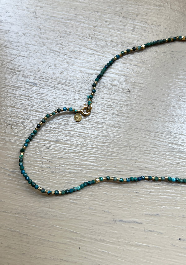 UNTITLEDEDITION VERMEIL GOLD "ANGURIA" GREEN NECKLACE - Image 4