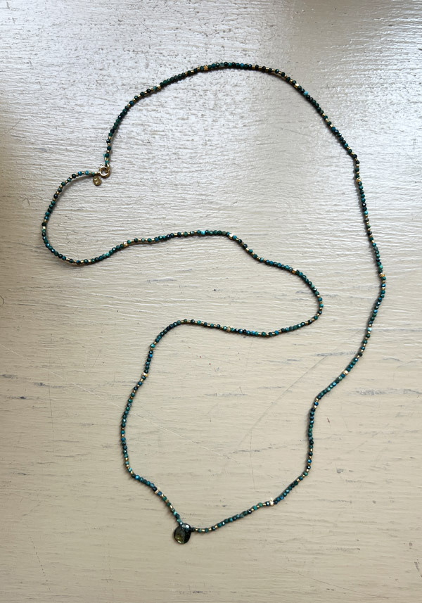 UNTITLEDEDITION VERMEIL GOLD "ANGURIA" GREEN NECKLACE - Image 3