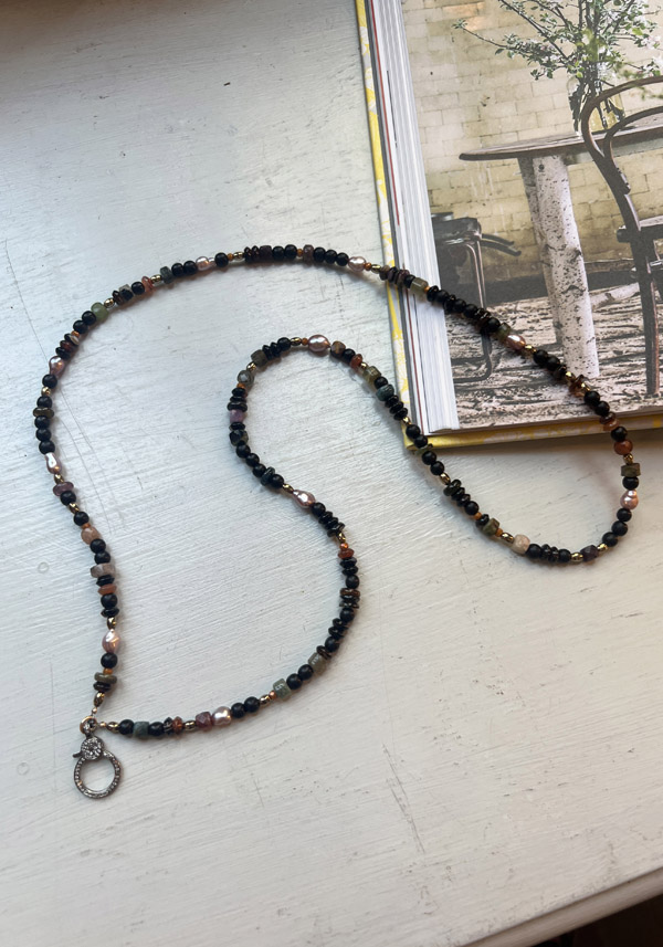 CATHERINE MICHIELS BEADED “MABEL” LONG NECKLACE