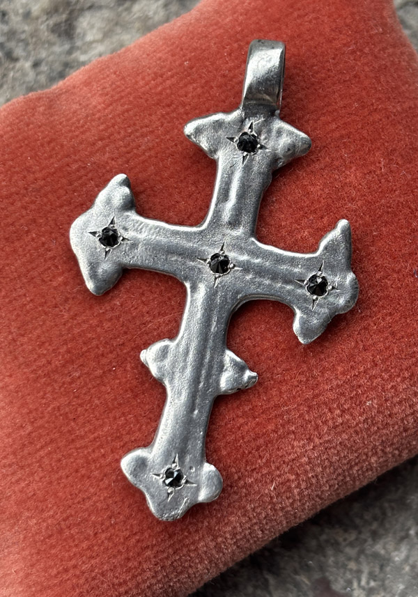 CATHERINE MICHIELS “DAVID’S CROSS #145” SILVER PENDANT