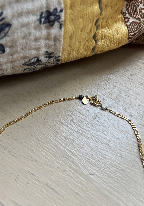 UNTITLEDEDITION VERMEIL GOLD "RIFRANGE" PYRITE AND GREEN GARNET NECKLACE - Image 4