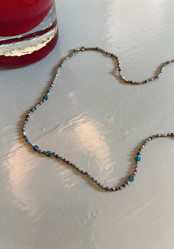 UNTITLEDEDITION VERMEIL GOLD "SOGNO" MULTICOLOR NECKLACE - Image 5