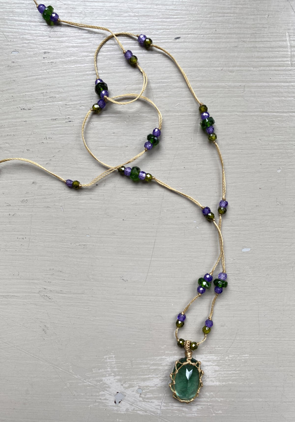 SHARING “SHORT TIBETAN NECKLACE” ANCIENT ROMAN GLASS FILLED #84
