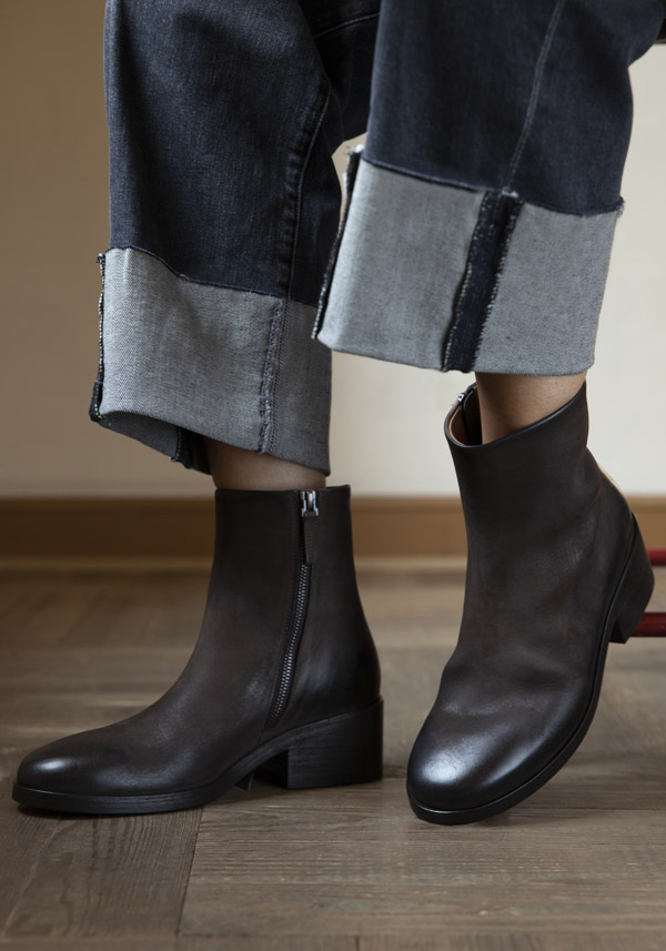 MARSÈLL LEATHER “OLO” MORO TRONCHETTO BOOTS