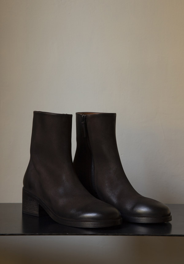 MARSÈLL LEATHER "OLO" MORO TRONCHETTO BOOTS - Image 2