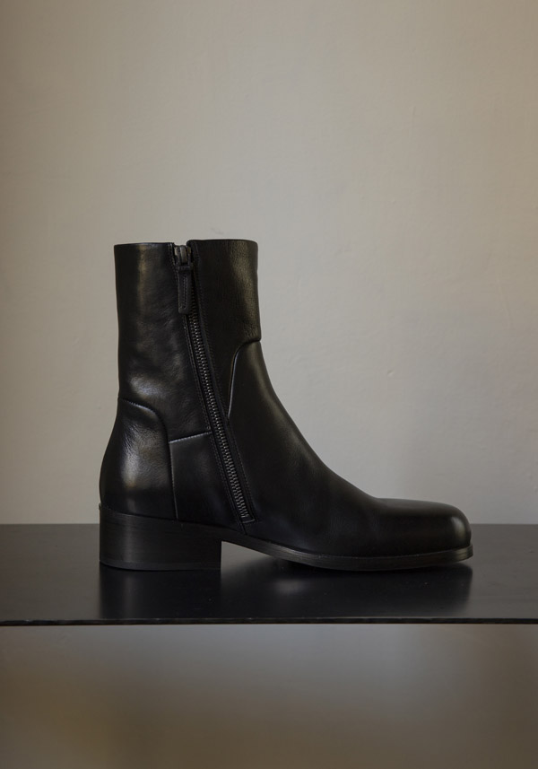 MARSÈLL LEATHER "GNOCCO" BLACK TRONCHETTO BOOTS - Image 3