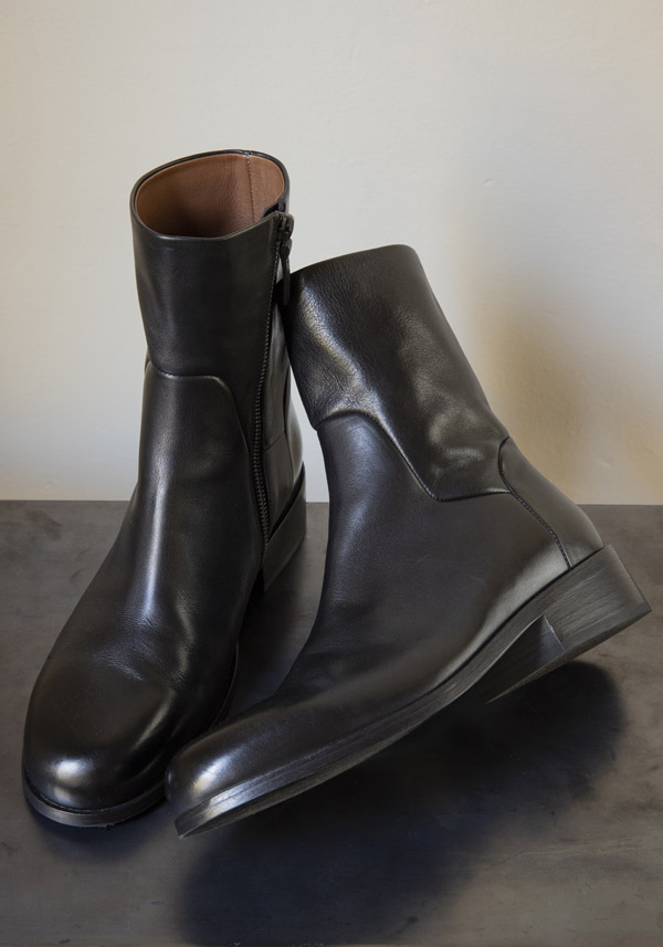 MARSÈLL LEATHER "GNOCCO" BLACK TRONCHETTO BOOTS - Image 2