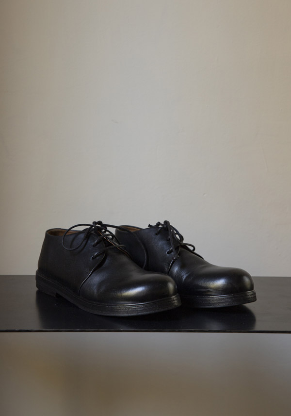 MARSÈLL LEATHER “ZUCCA ZEPPA DERBY” BLACK SHOES