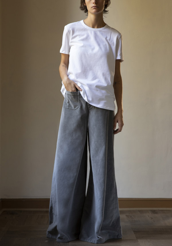 PS. DON’T FORGET ME CORDUROY “GRACE DYED” STEEL WIDE LEG PANTS