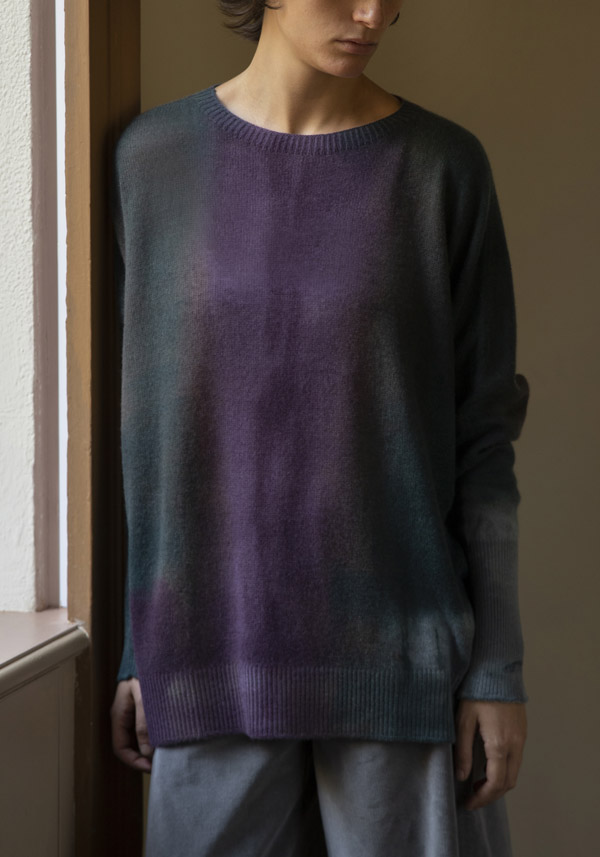 F CASHMERE “MARGHERITA” PURPLE PULL