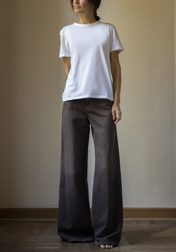 PS. DON’T FORGET ME COTTON “SERENA” BROWN WIDE LEG JEANS