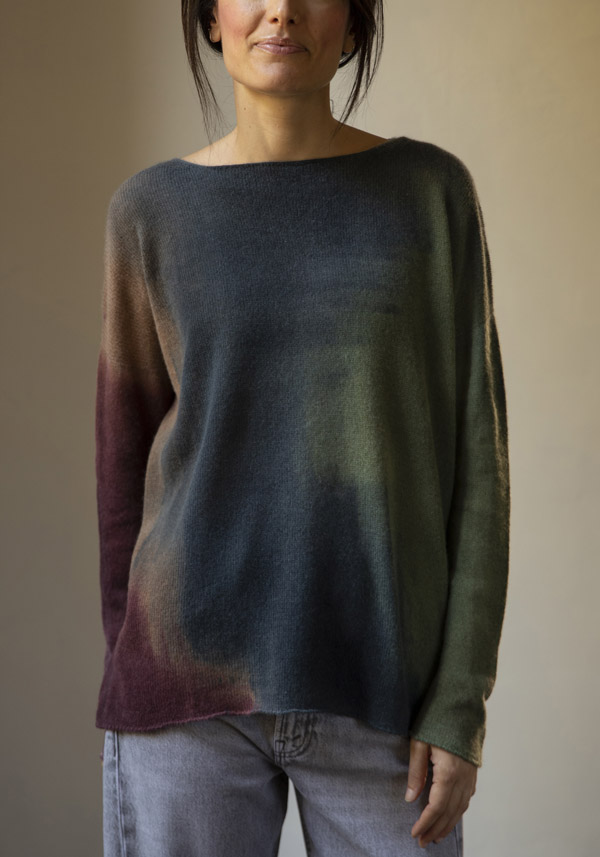F CASHMERE “BRUCO 1” BOTTLE GREEN PULL