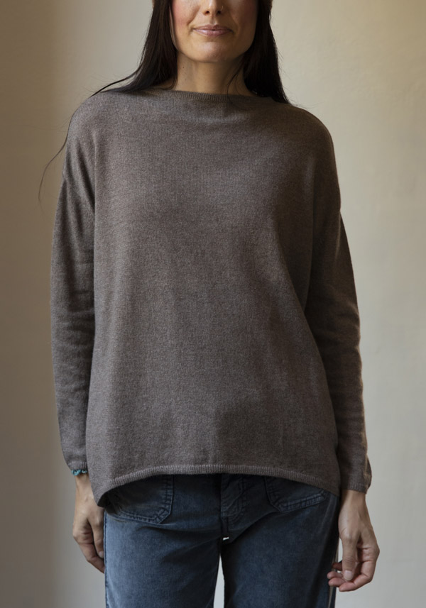 ALESSANDRO ASTE CASHMERE "MEGEVE" BRINDLE PULLOVER - Image 2