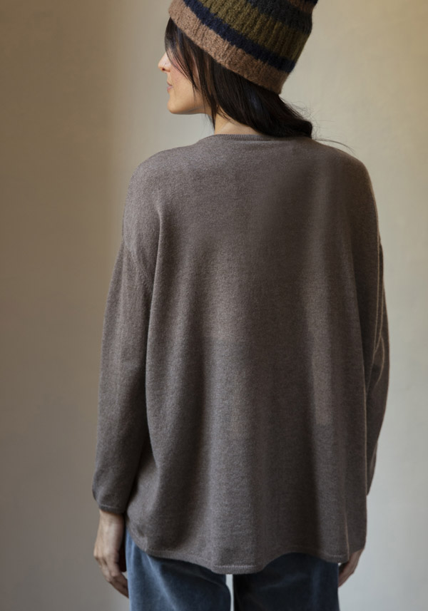 ALESSANDRO ASTE CASHMERE "MEGEVE" BRINDLE PULLOVER - Image 3