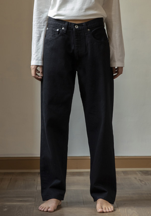 MA'RY'YA COTTON "JAPAN" BLACK JEANS - Image 2