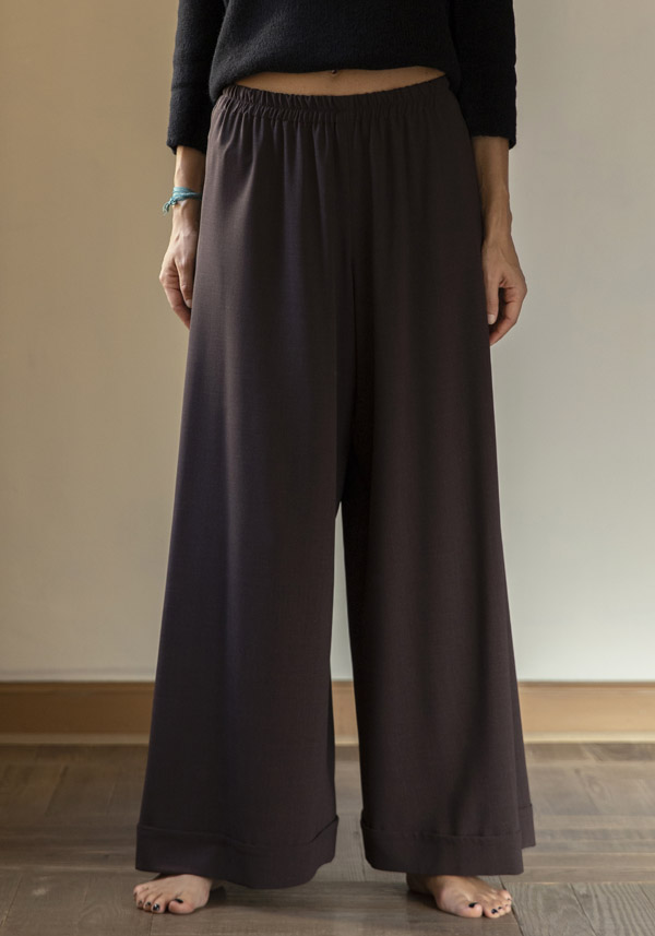 CRISTINA BONFANTI WOOL "NELLA" ESPRESSO PANTS - Image 2