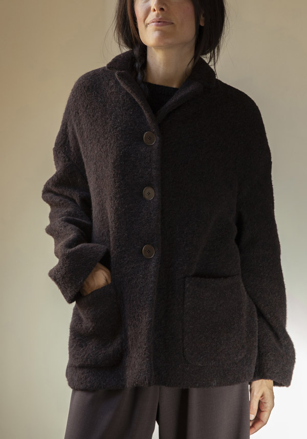 CRISTINA BONFANTI ALPACA "OLMO" ESPRESSO JACKET - Image 2