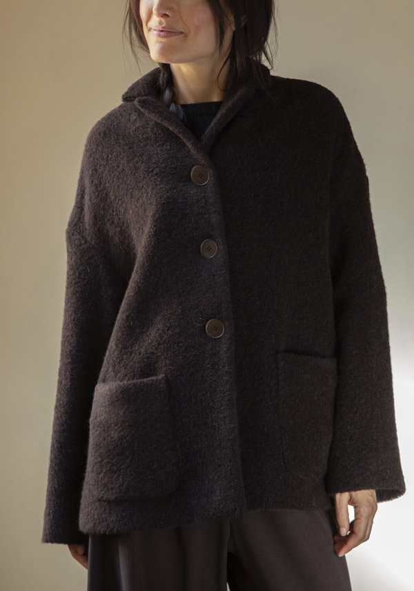 CRISTINA BONFANTI ALPACA “OLMO” ESPRESSO JACKET