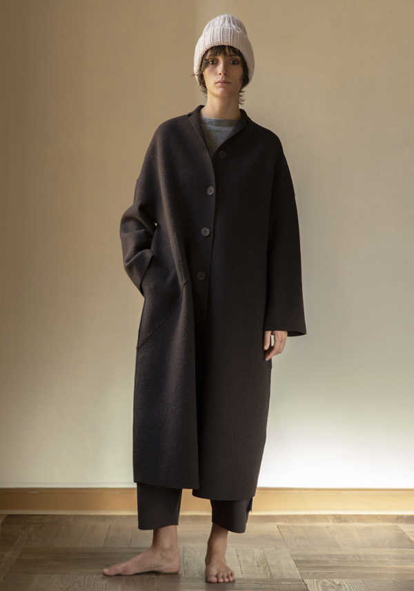 CRISTINA BONFANTI WOOL “MOSTO” ESPRESSO COAT