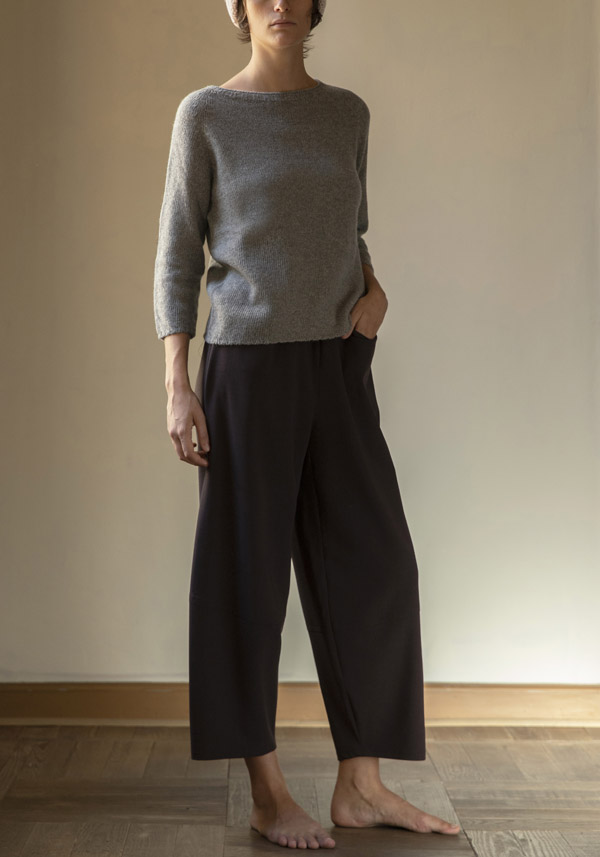 CRISTINA BONFANTI WOOL “DIDO L” ESPRESSO PANTS